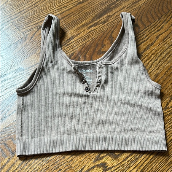 By Together Tops - 🌿By Together Taupe Ribbed Tank Top🌿